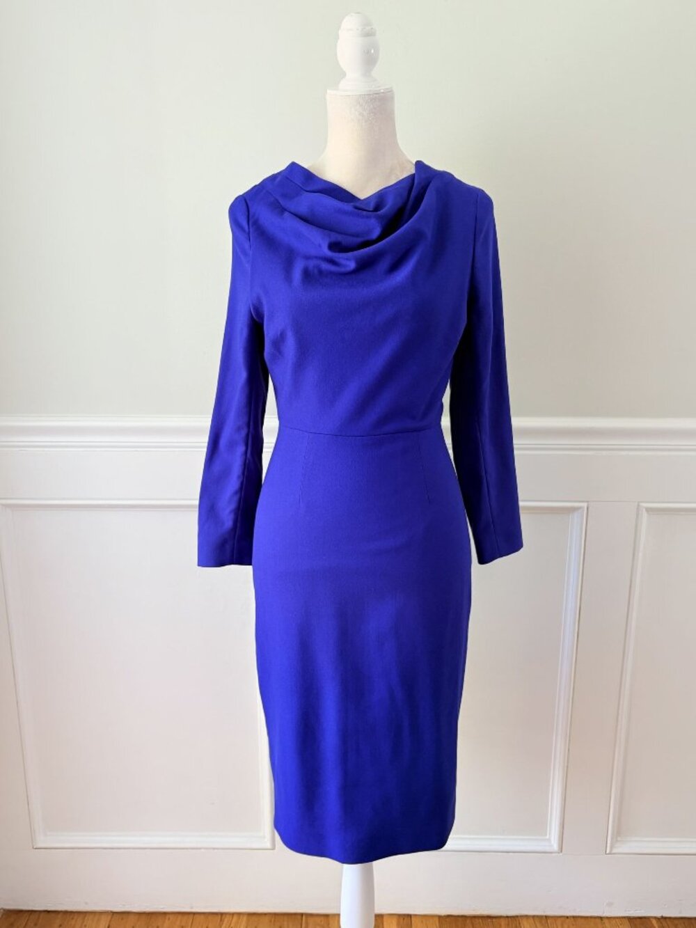 The Fold London Cadogan Dress Cobalt Blue NWT US 4 UK 8
